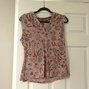 Calvin Klein pink flowery blouse